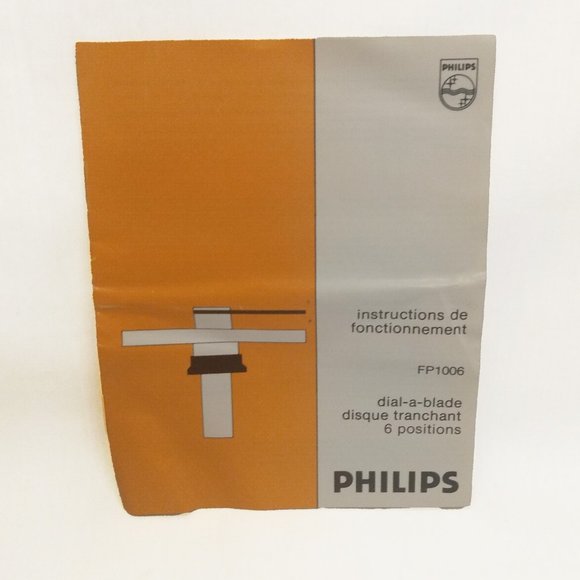 Vintage Phillips Food Processor Accessories-6 Blades in 1-FP1006 - Picture 6 of 15